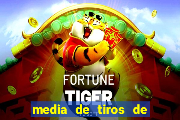 media de tiros de meta por jogo